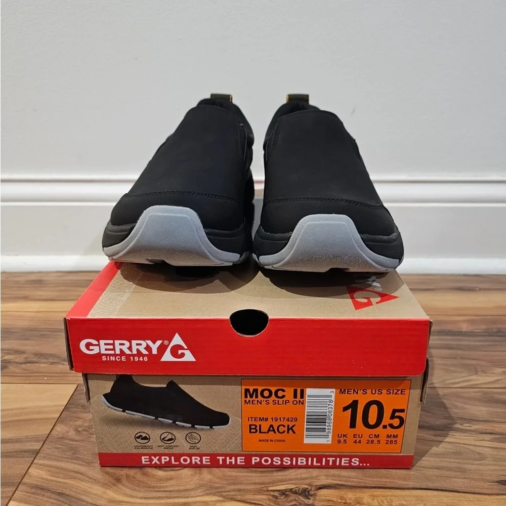 Gerry Weber Men's Black and Gray Slip-On Loafers